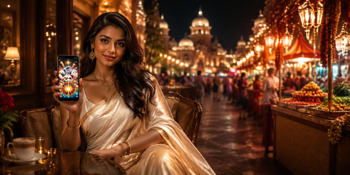 Female user engaging with VIP features on a mobile casino app in India